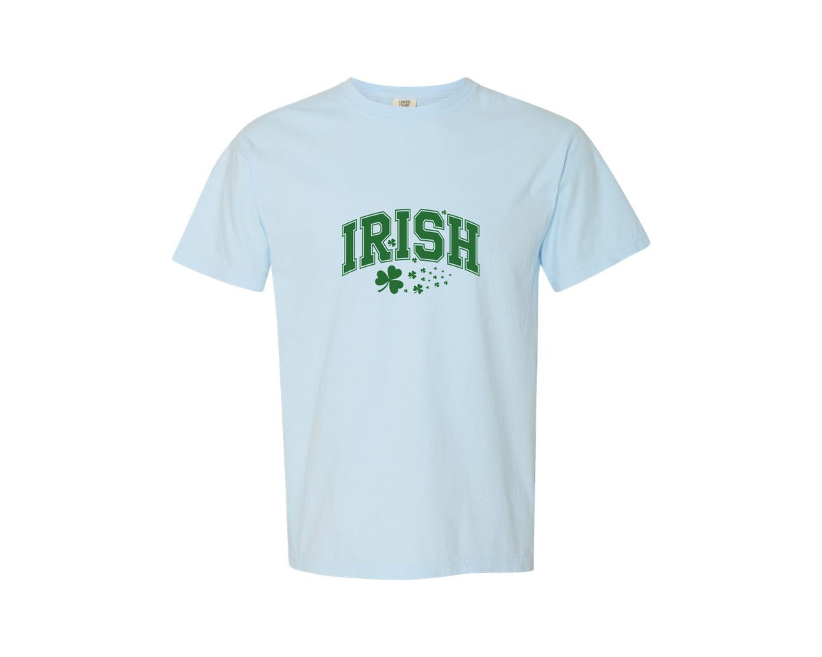 brand:Comfort Colors|color:Chambray|Irish Lucky T Patricks Day Graphic T-Shirt