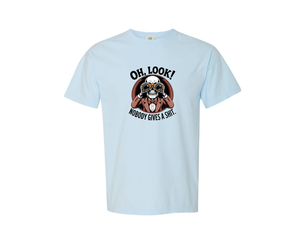 brand:Comfort Colors|color:Chambray|Skeleton Sarcasm Funny Quote Graphic T-Shirt