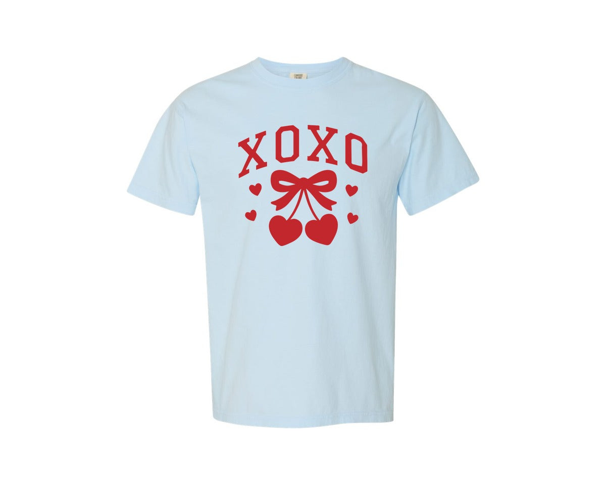 brand:Comfort Colors|color:Chambray|Xoxo Valentine Graphic T-Shirt