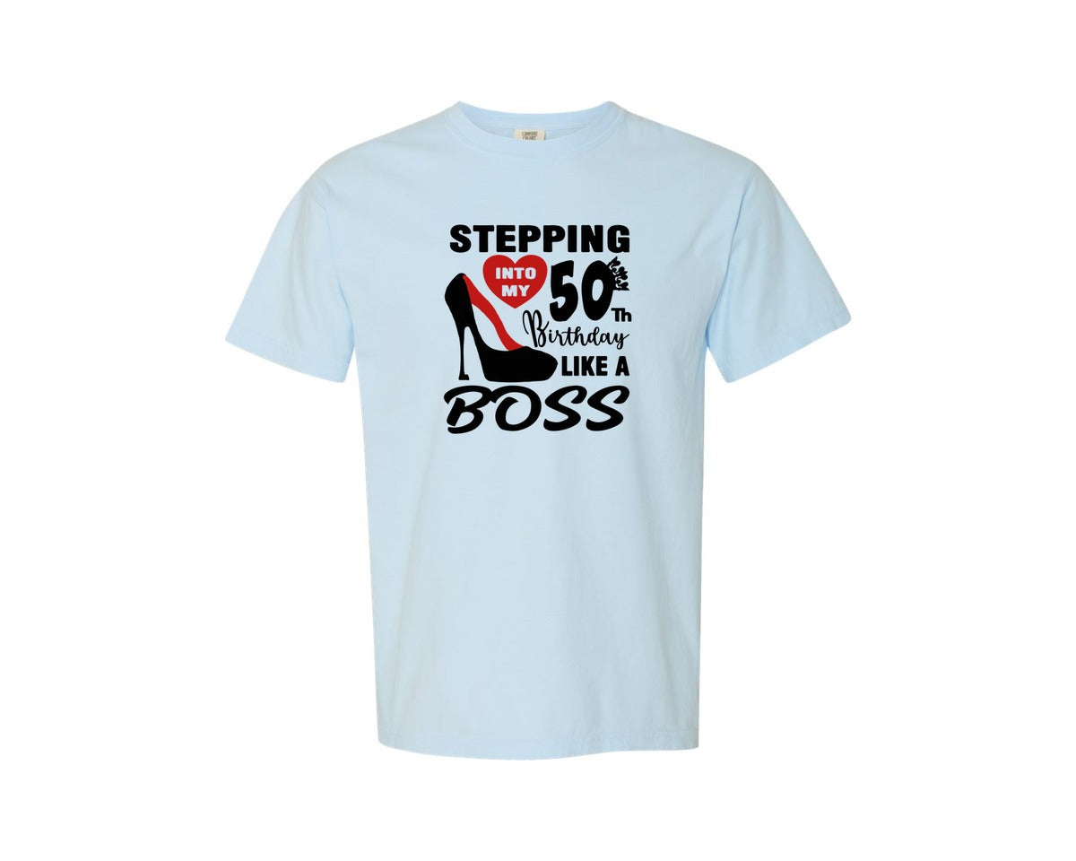 brand:Comfort Colors|color:Chambray|50Th Birthday For Women Graphic T-Shirt