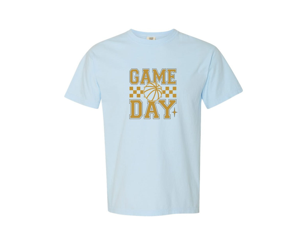 brand:Comfort Colors|color:Chambray|Game Day Basketball Game Day Graphic T-Shirt