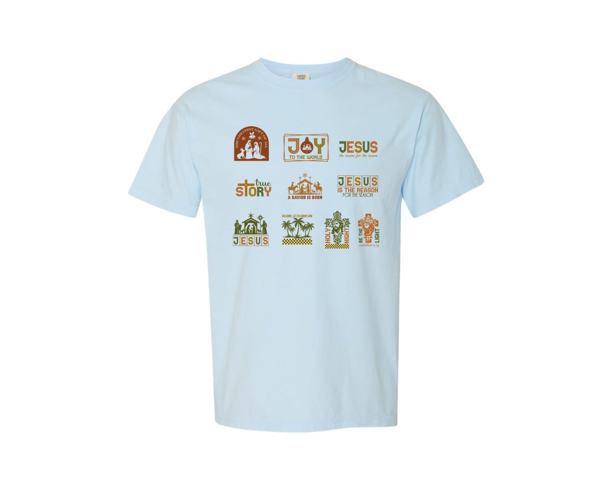 brand:Comfort Colors|color:Chambray|Christmas 107 Graphic T-Shirt