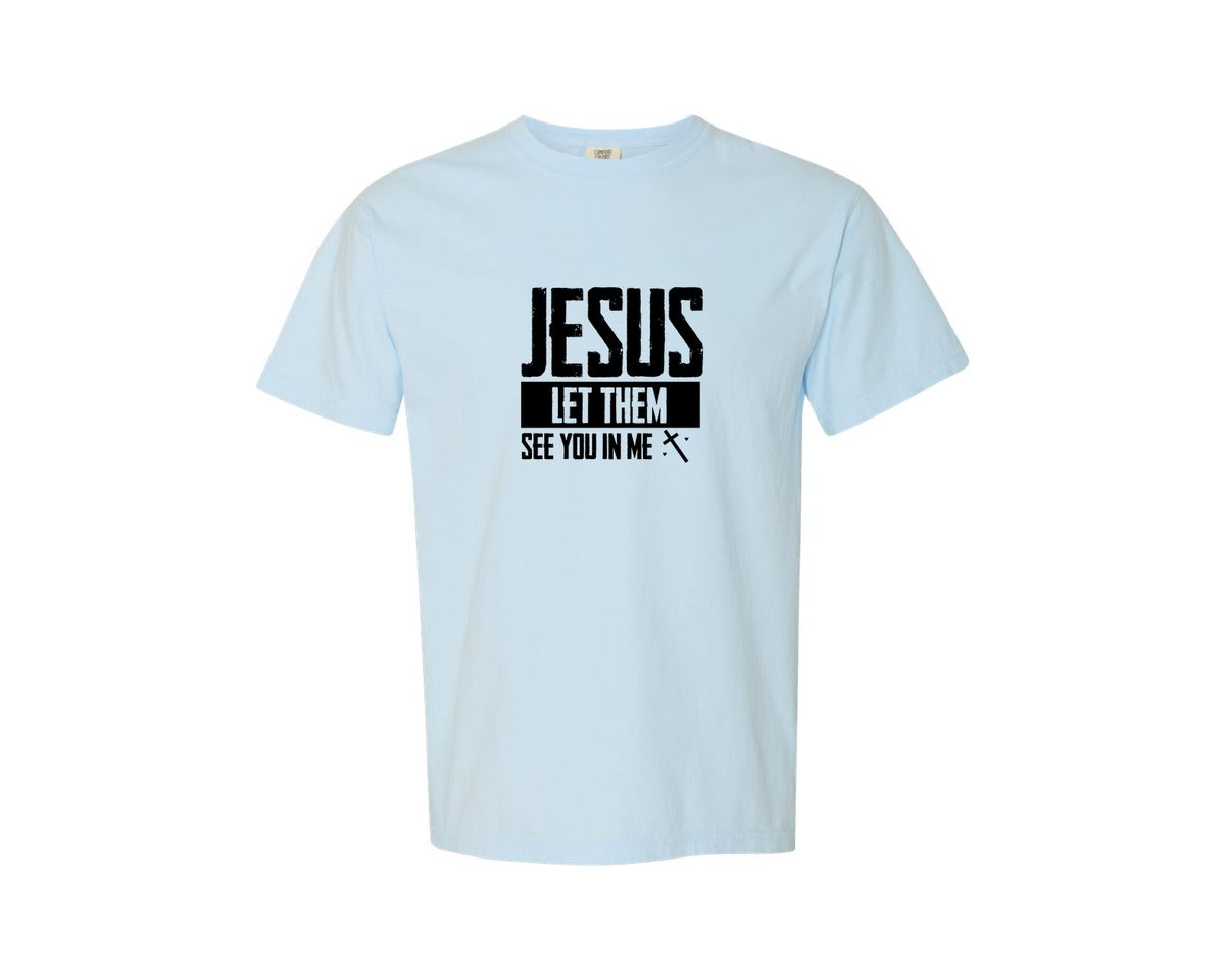brand:Comfort Colors|color:Chambray|Christian Bible Verse Faith Shirt Graphic T-Shirt