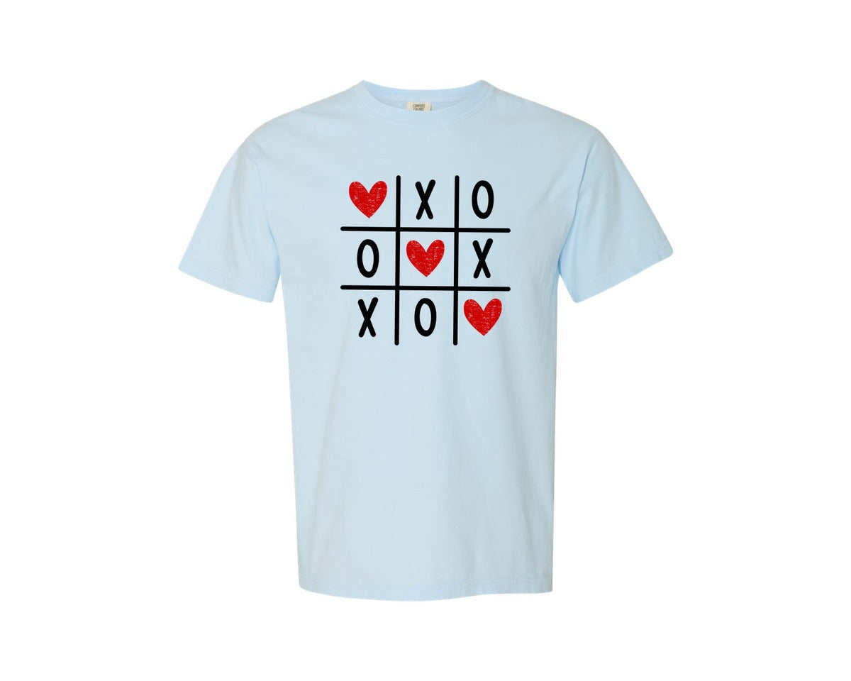 brand:Comfort Colors|color:Chambray|Xoxo Valentine Retro Valentine Graphic T-Shirt