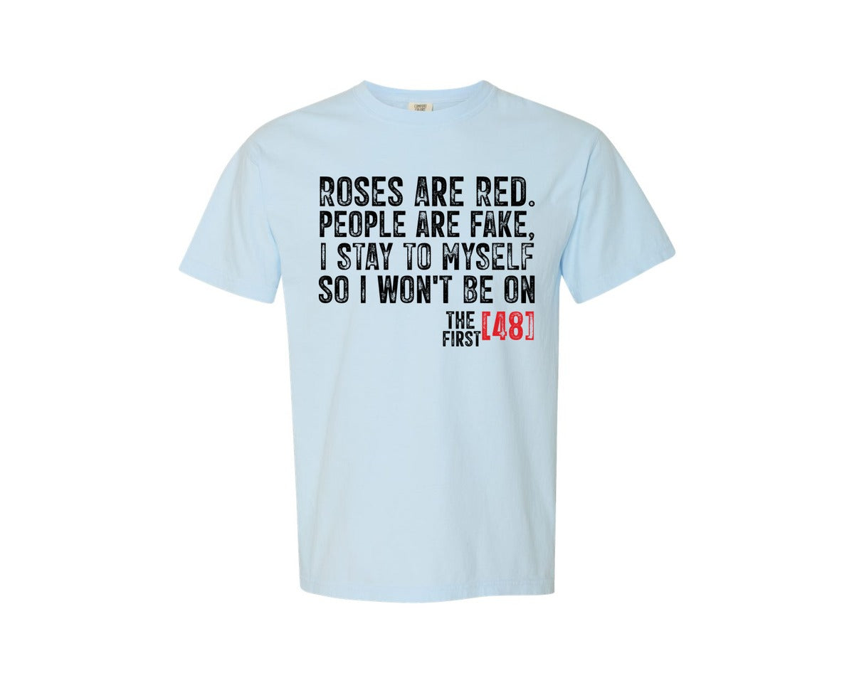 brand:Comfort Colors|color:Chambray|Funny Valentine Roses Are Red People Graphic T-Shirt