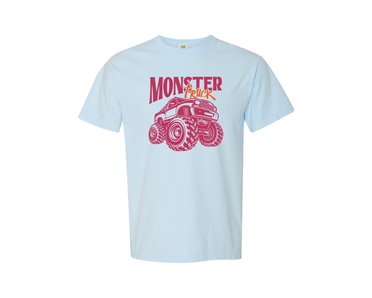 brand:Comfort Colors|color:Chambray|Monster Truck T Shirt Design 19 Graphic T-Shirt