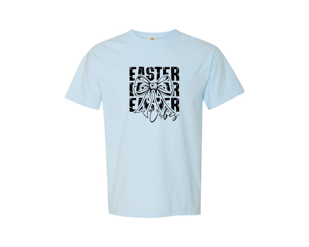 brand:Comfort Colors|color:Chambray|Easter Vibes Christian Easter 2 Graphic T-Shirt