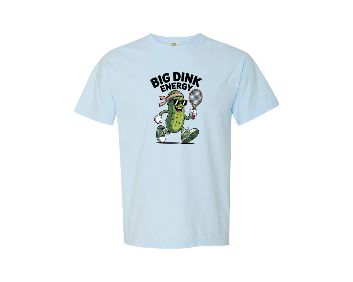 brand:Comfort Colors|color:Chambray|Big Dink Energy Pickleball Dtf Graphic T-Shirt