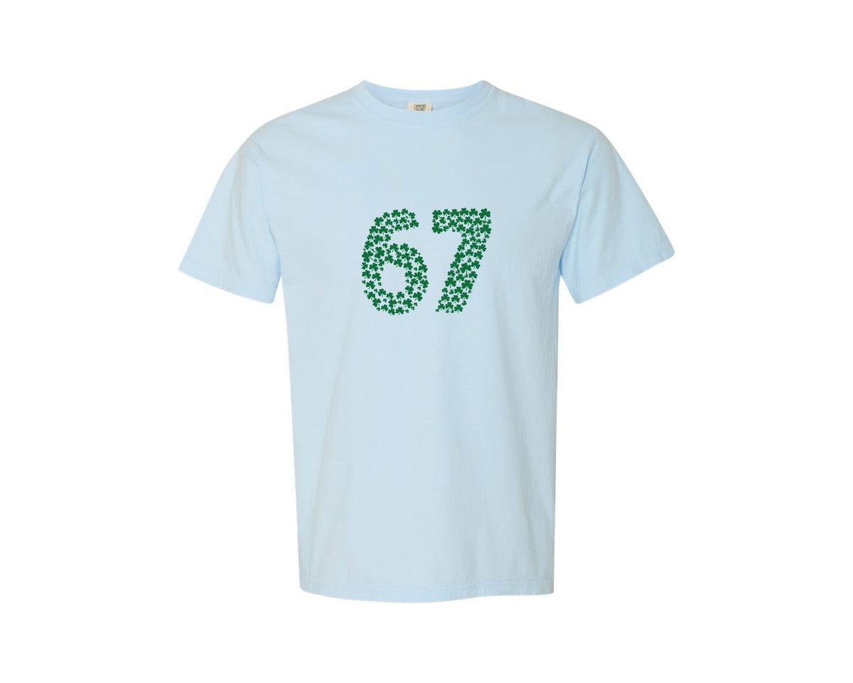 brand:Comfort Colors|color:Chambray|Funny Six Seven St Patricks Day Graphic T-Shirt