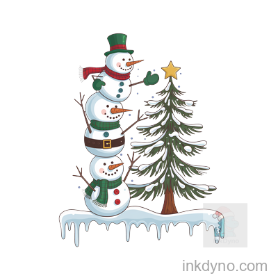 Christmas Snowman PNG, Snowman Tree Png
