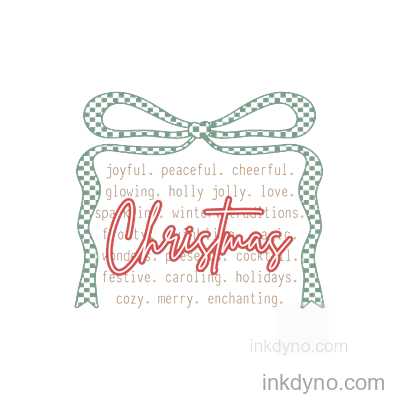 Christmas Typography DTF Transfer - Ready to Press Apparel