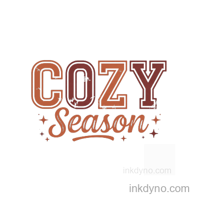 Cozy Season , Fall , DTF Transfer – Ready to Press (Christmas)