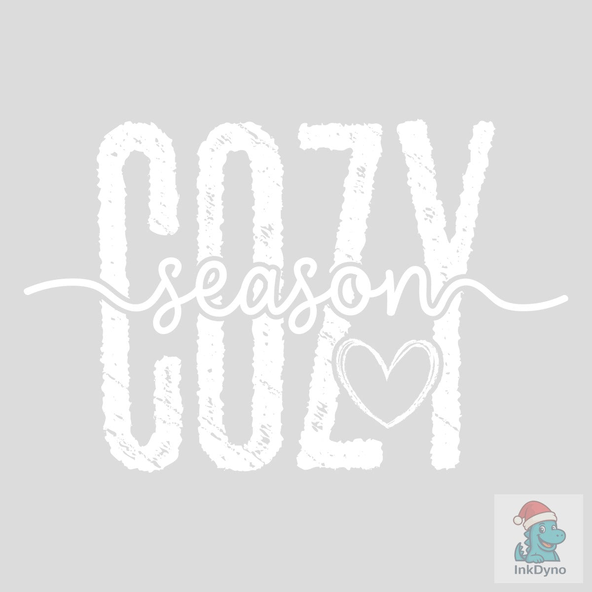 Cozy Season Distressed Text Design For Apparel