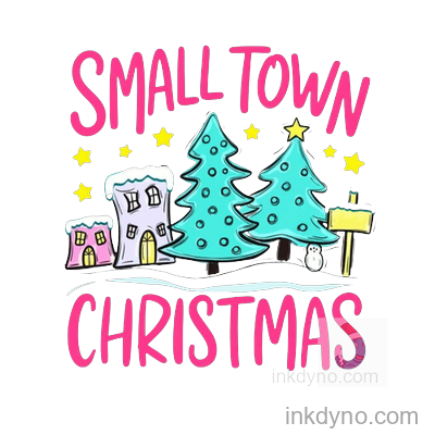 Custom Zipcode Small Town DTF Transfer – Ready to Press (Christmas)