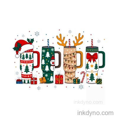 Cute Kawaii Christmas DTF Transfer - Ready to Press Apparel