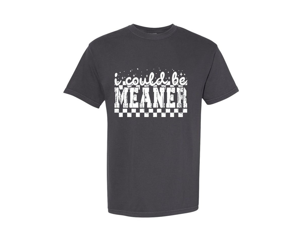 brand:Comfort Colors|color:Graphite|I Could Be Meaner Sarcasm Funny 3 Graphic T-Shirt