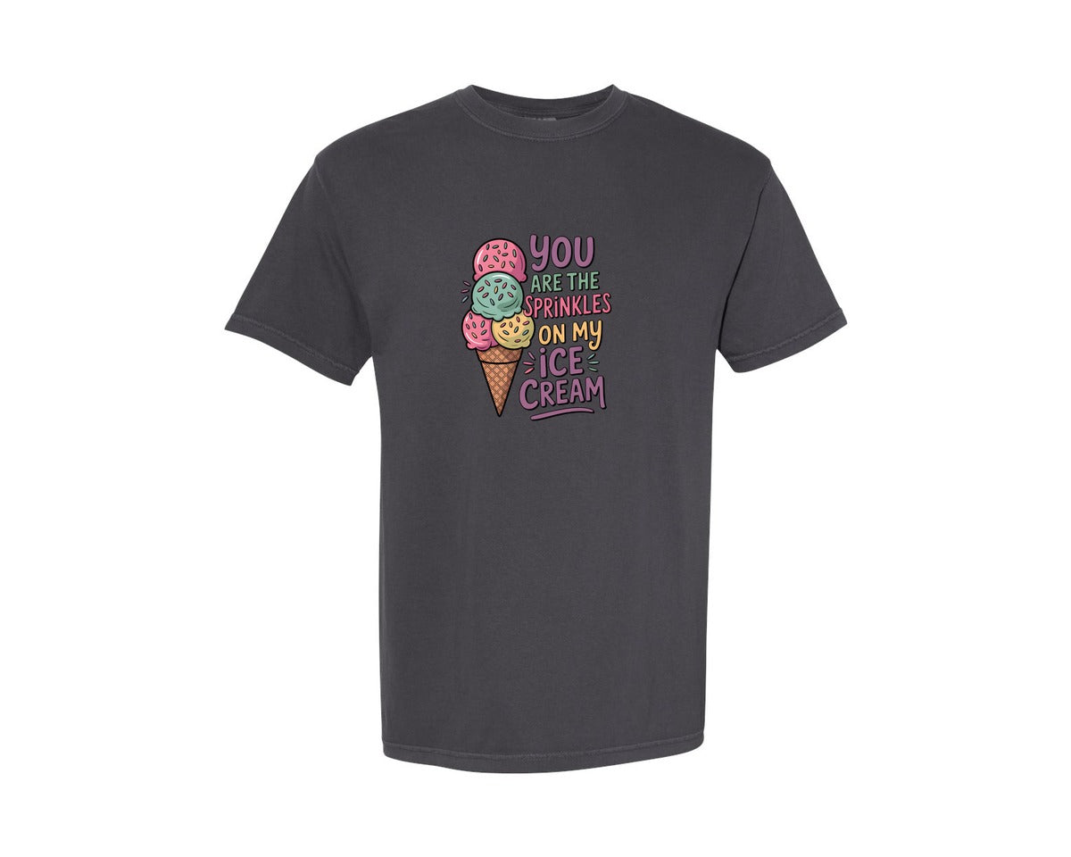 brand:Comfort Colors|color:Graphite|Ice Cream Valentine 3 Graphic T-Shirt