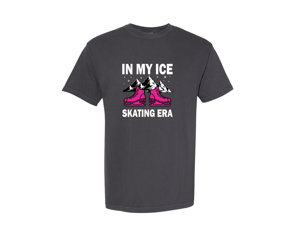 brand:Comfort Colors|color:Graphite|In My Ice Skating Era Typography T Shirt Graphic T-Shirt
