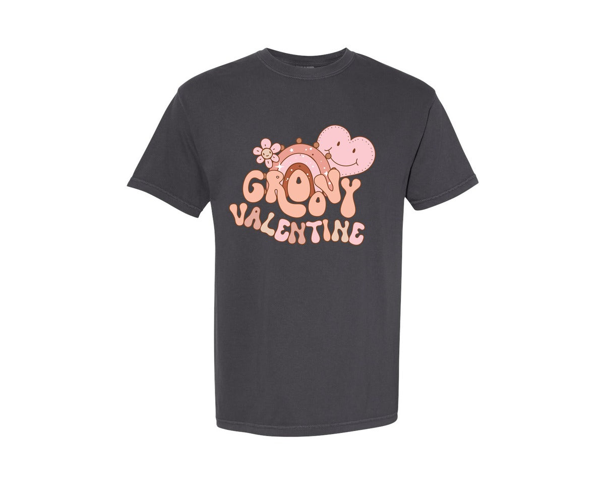 brand:Comfort Colors|color:Graphite|Valentine T Shirt Graphic T-Shirt