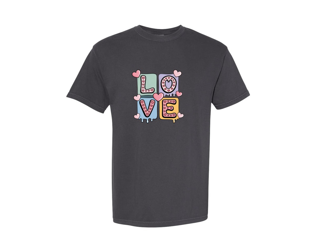 brand:Comfort Colors|color:Graphite|Xoxo Valentine Day Love Design Graphic T-Shirt
