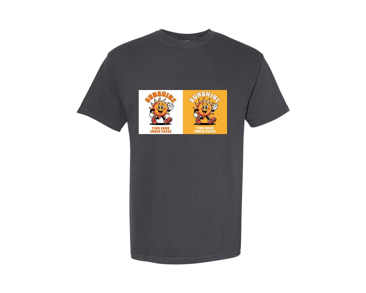 brand:Comfort Colors|color:Graphite|Sunshine Find Your Inner Peace Graphic T-Shirt