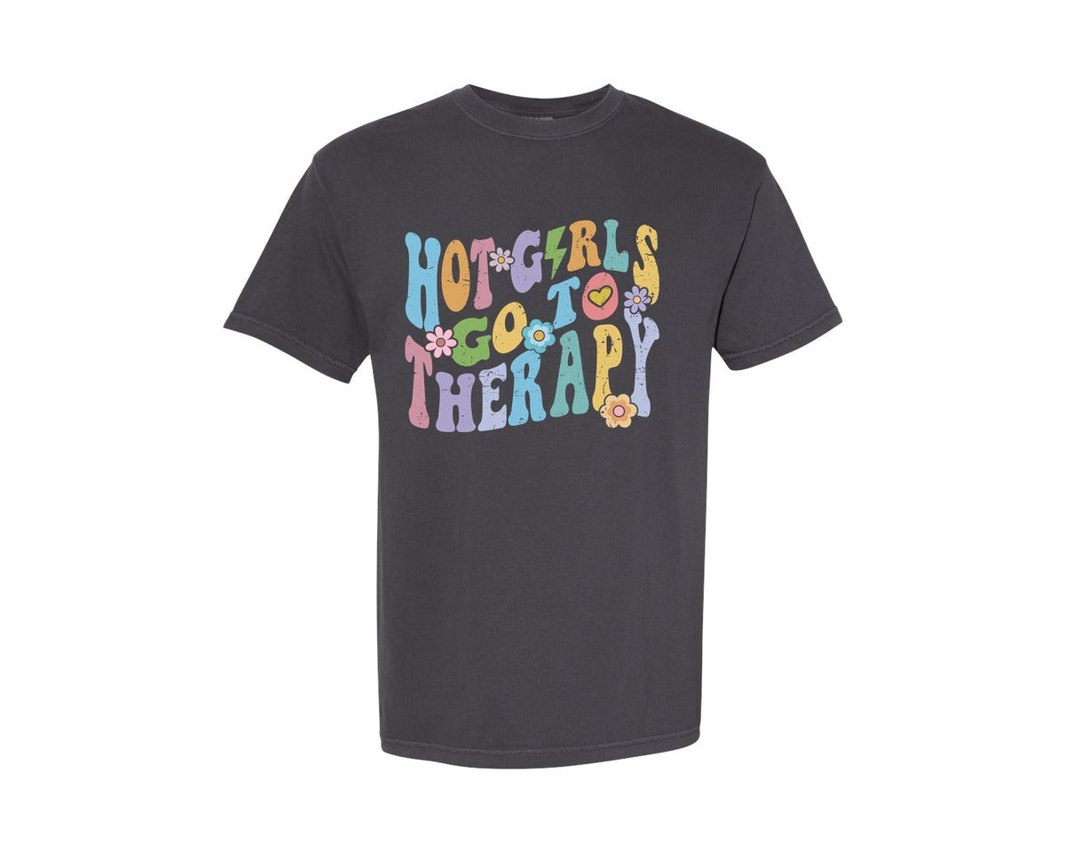 brand:Comfort Colors|color:Graphite|Mental Health Therapy Graphic T-Shirt