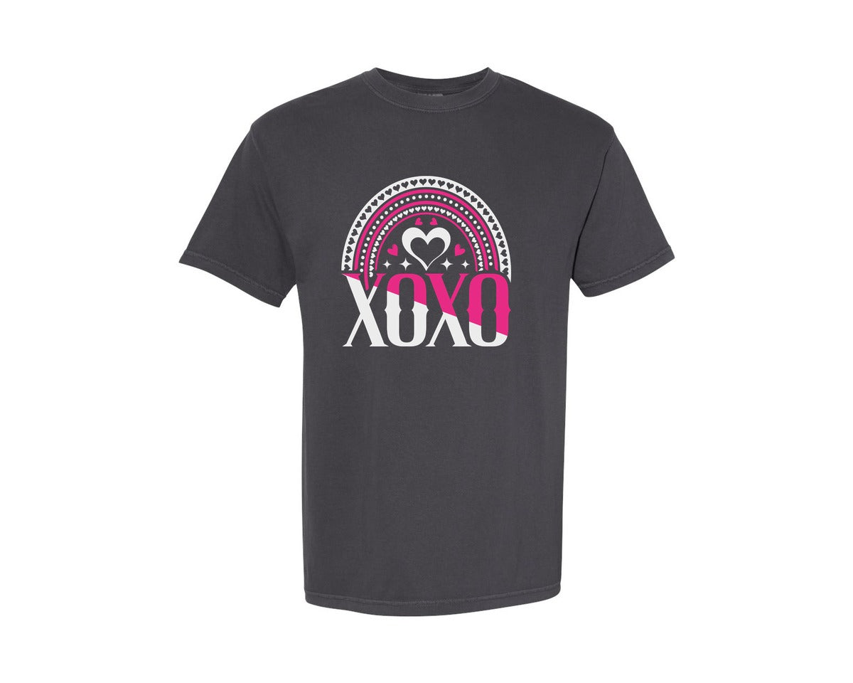 brand:Comfort Colors|color:Graphite|Xoxo Cut File Valentines Day Quotes 7 Graphic T-Shirt