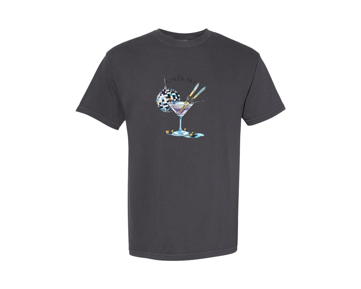 brand:Comfort Colors|color:Graphite|Apres Ski Club Winter Tennis C Graphic T-Shirt