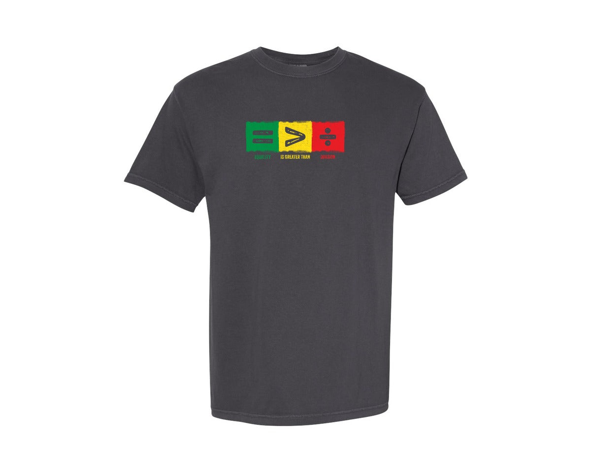 brand:Comfort Colors|color:Graphite|Equality Is Greater Than Division 11 Graphic T-Shirt