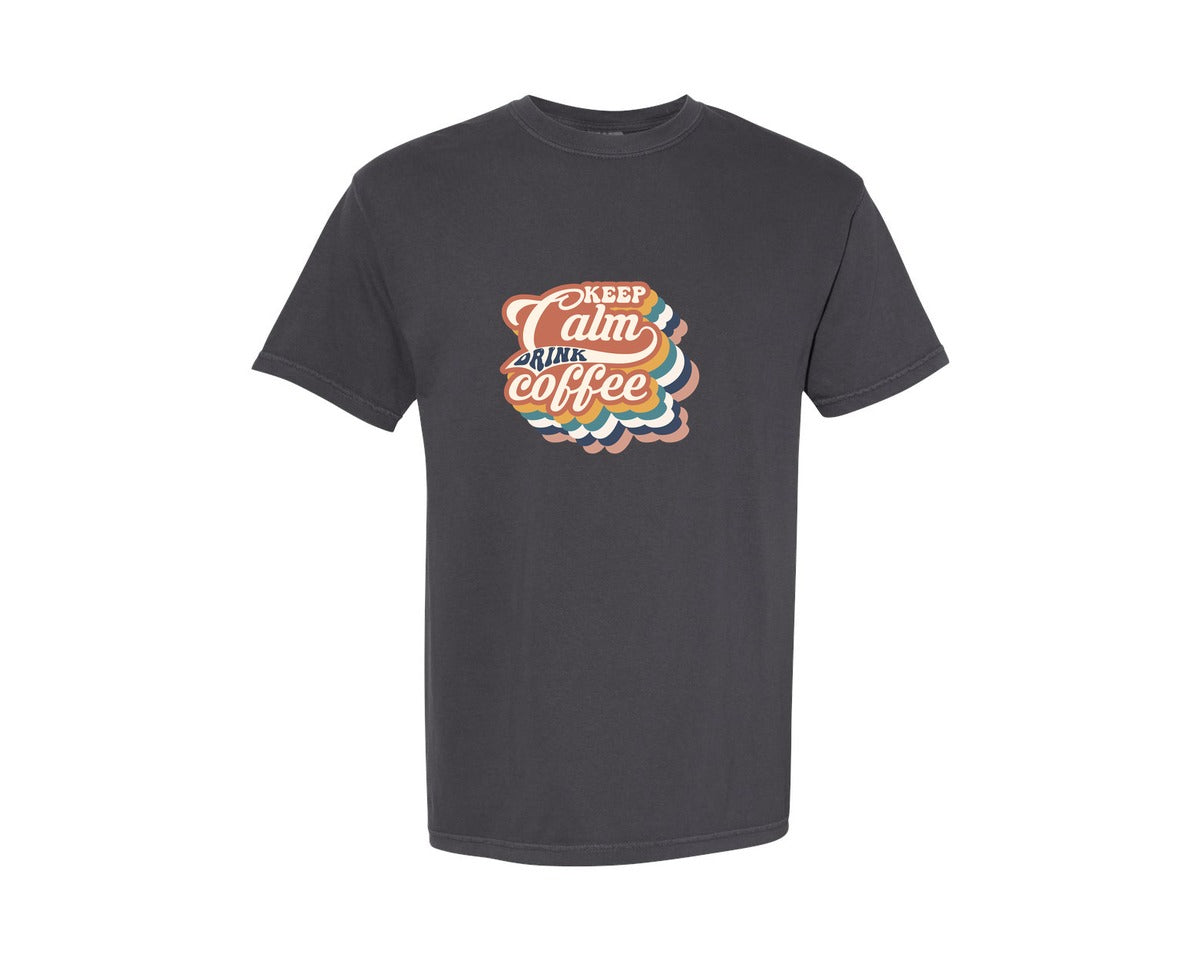 brand:Comfort Colors|color:Graphite|Coffee T Shirt Design 2 Graphic T-Shirt