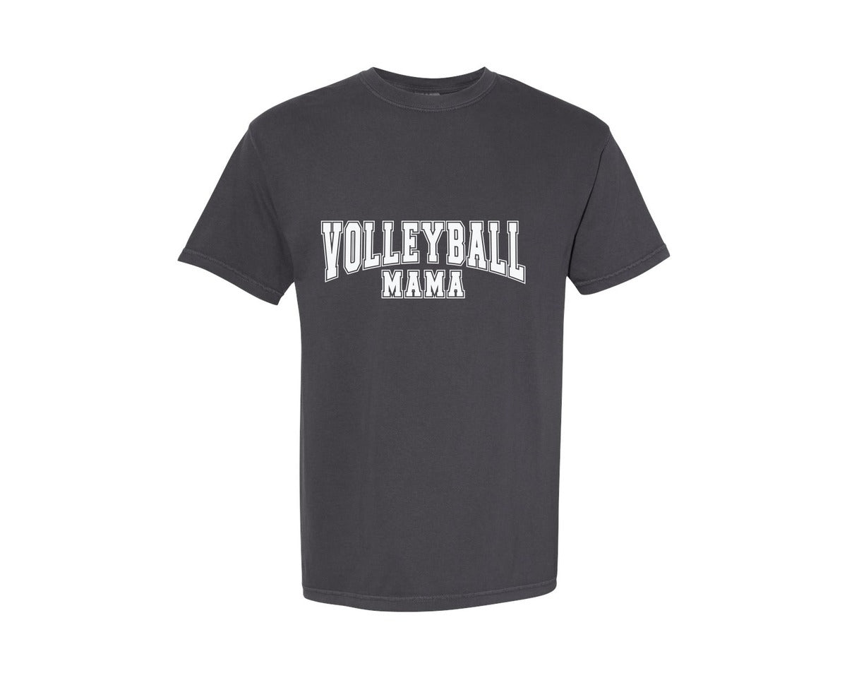 brand:Comfort Colors|color:Graphite|Volleyball Mama Sports Mom Gift Graphic T-Shirt