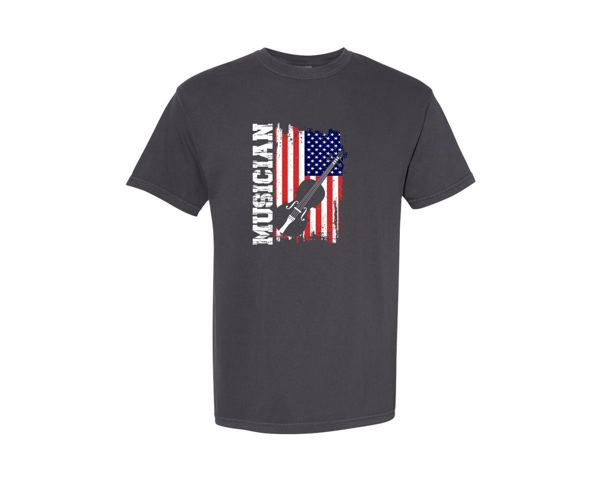 brand:Comfort Colors|color:Graphite|Music Musician T Shirt Designs 2 Graphic T-Shirt