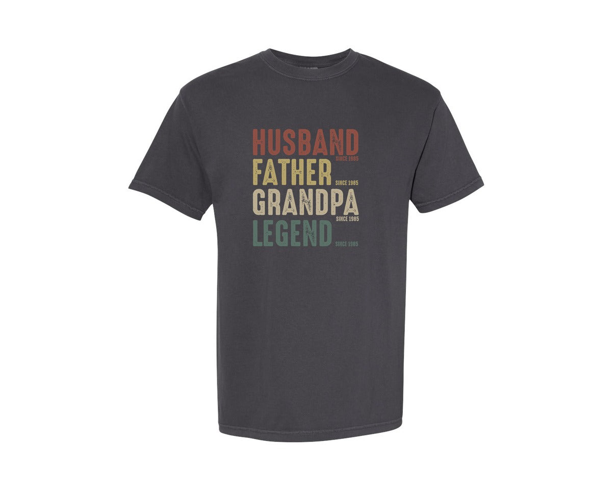 brand:Comfort Colors|color:Graphite|Dad Grandpa Funny Fathers Day Graphic T-Shirt