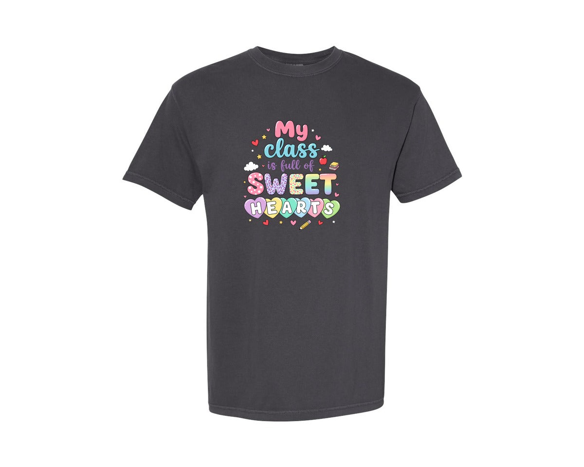 brand:Comfort Colors|color:Graphite|Cute Teacher Valentine Graphic T-Shirt
