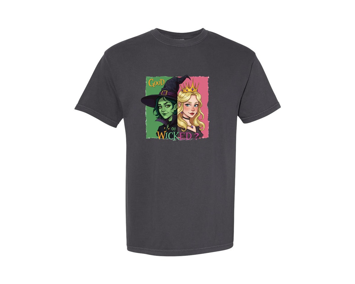 brand:Comfort Colors|color:Graphite|Good Or Wicked Witch Graphic T-Shirt
