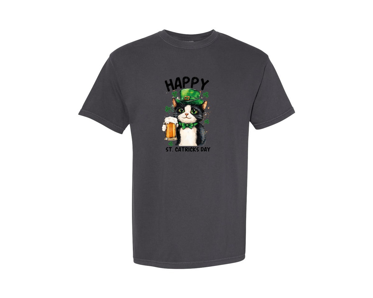 brand:Comfort Colors|color:Graphite|St Patricks Catricks Day Graphic T-Shirt
