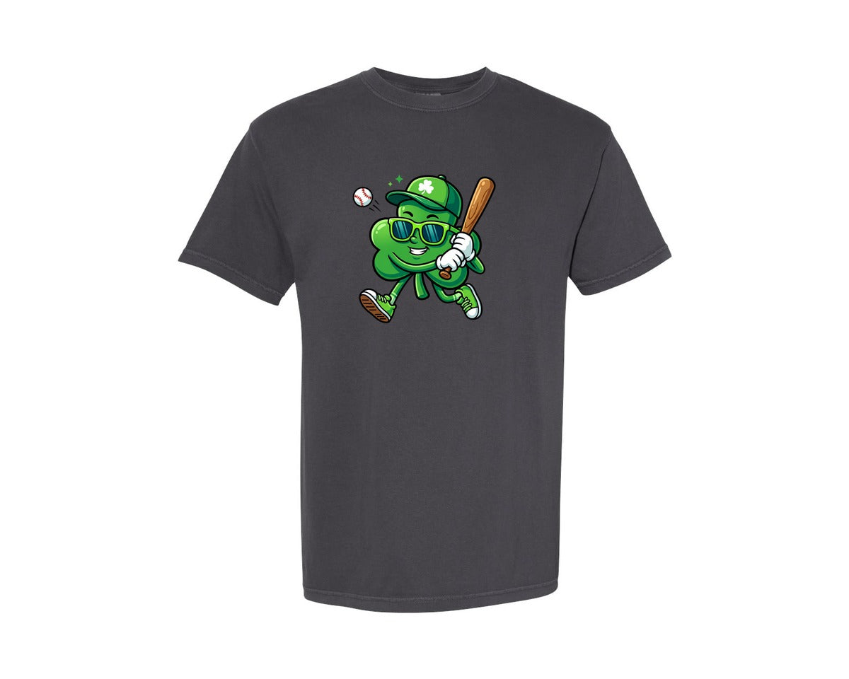 brand:Comfort Colors|color:Graphite|Shamrock Baseball St Patricks Graphic T-Shirt