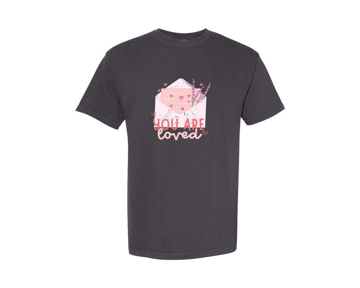 brand:Comfort Colors|color:Graphite|Retro Valentines Day T Shirt Design 2 Graphic T-Shirt
