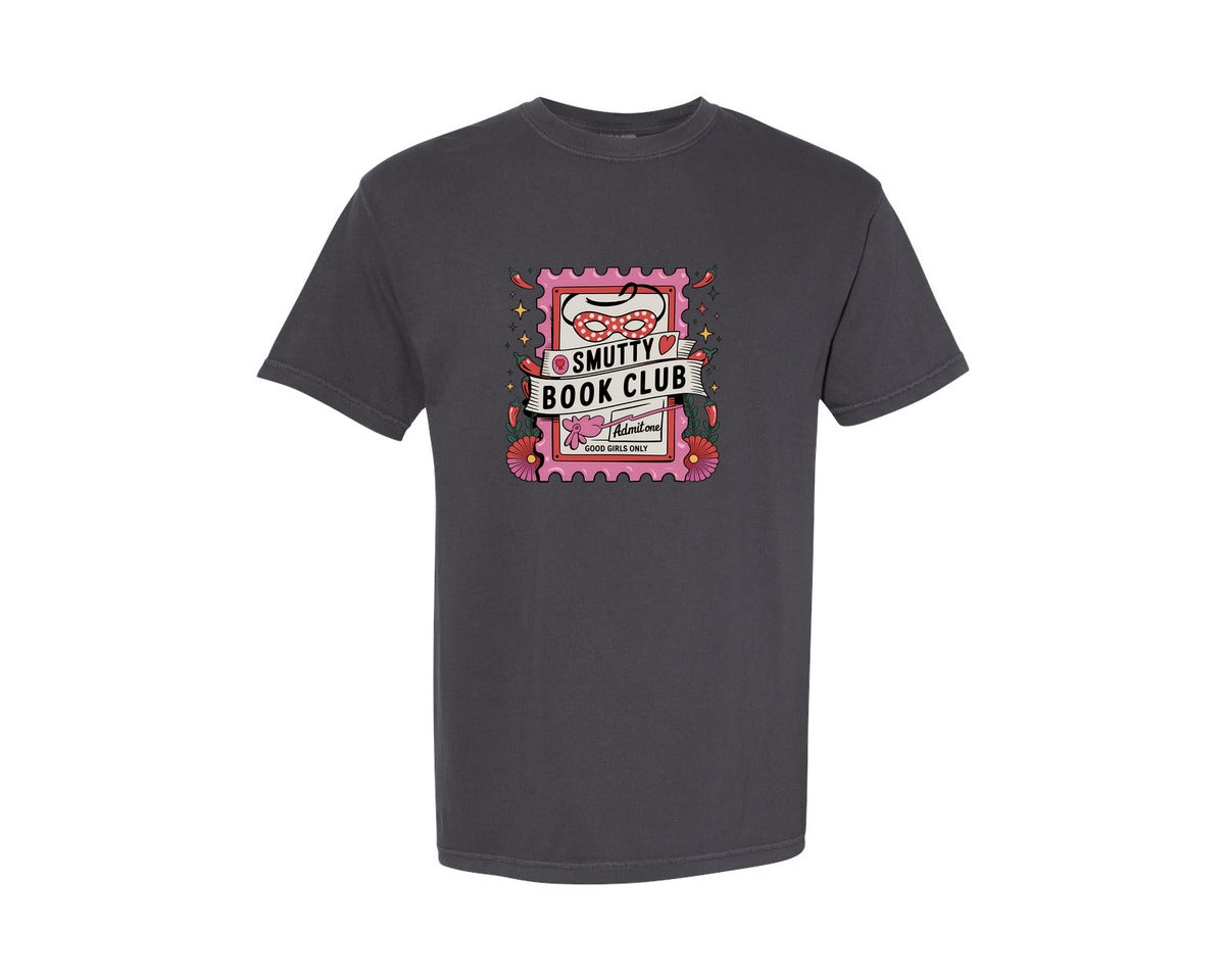 brand:Comfort Colors|color:Graphite|Smutty Book Club Spicy Romance Graphic T-Shirt