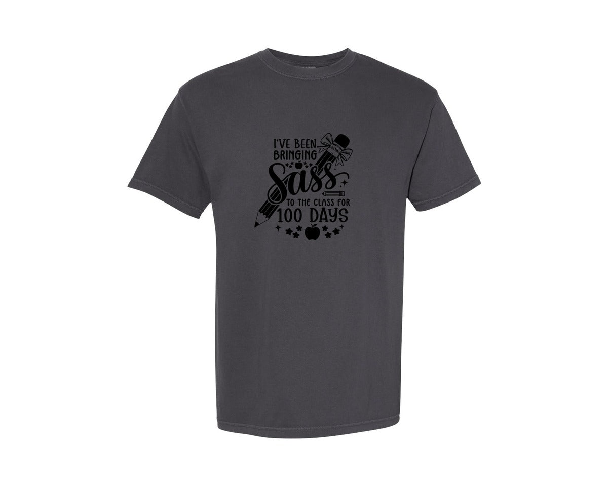 brand:Comfort Colors|color:Graphite|Ive Been Bringing Sass To The Class 5 Graphic T-Shirt