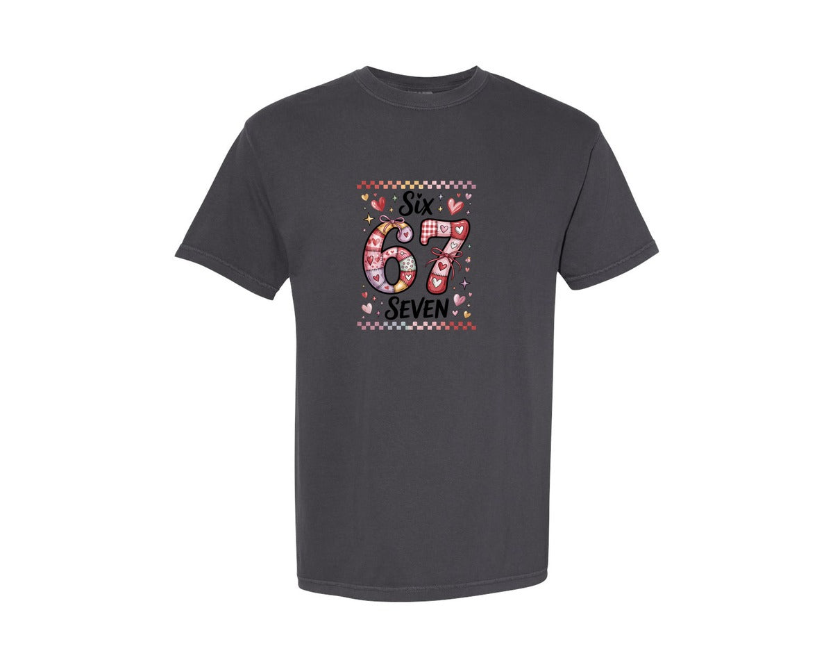 brand:Comfort Colors|color:Graphite|Coquette Valentine 67 Graphic T-Shirt