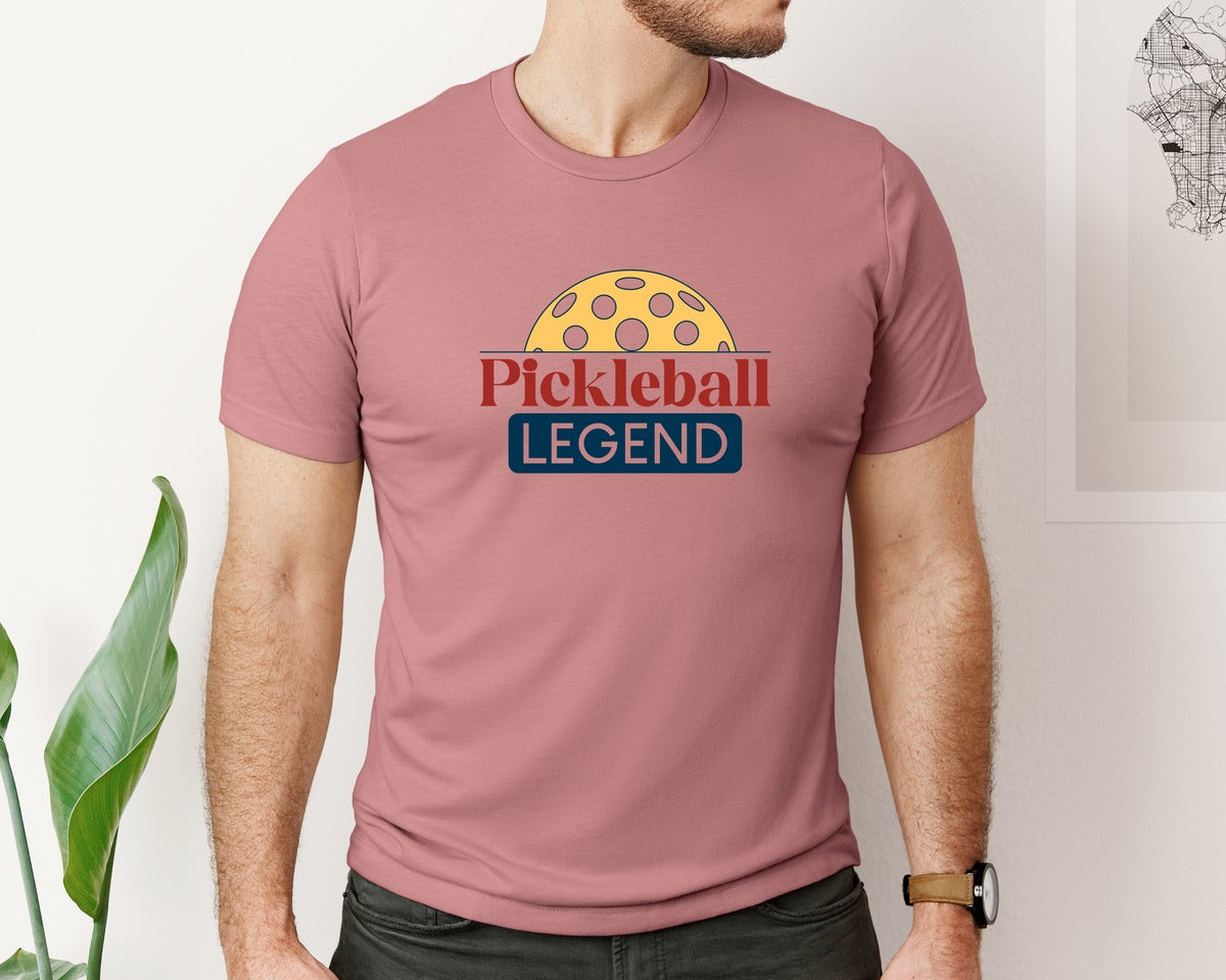 brand:Bella Canvas|color:Heather Mauve|Pickleball Legend T Shirt Design 4 Graphic T-Shirt