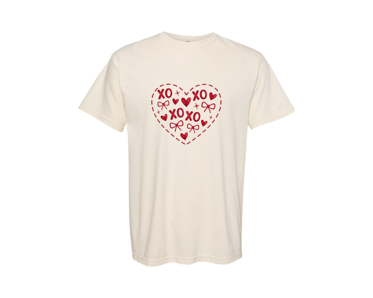 brand:Comfort Colors|color:Ivory|Xoxo Valentines 3 Graphic T-Shirt