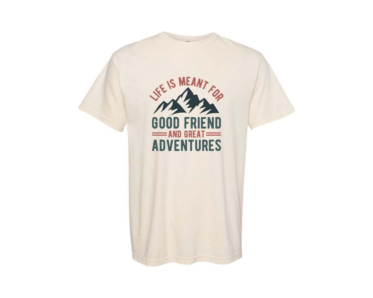 brand:Comfort Colors|color:Ivory|Friends Vacation Life Is Meant Graphic T-Shirt
