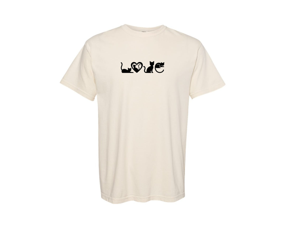 brand:Comfort Colors|color:Ivory|Love Heart Romantic Love Graphic T-Shirt