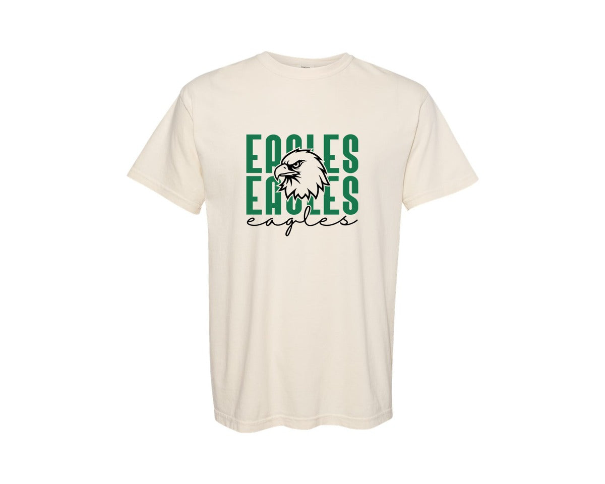 brand:Comfort Colors|color:Ivory|Eagles Sport Team Eagles Mascot Graphic T-Shirt
