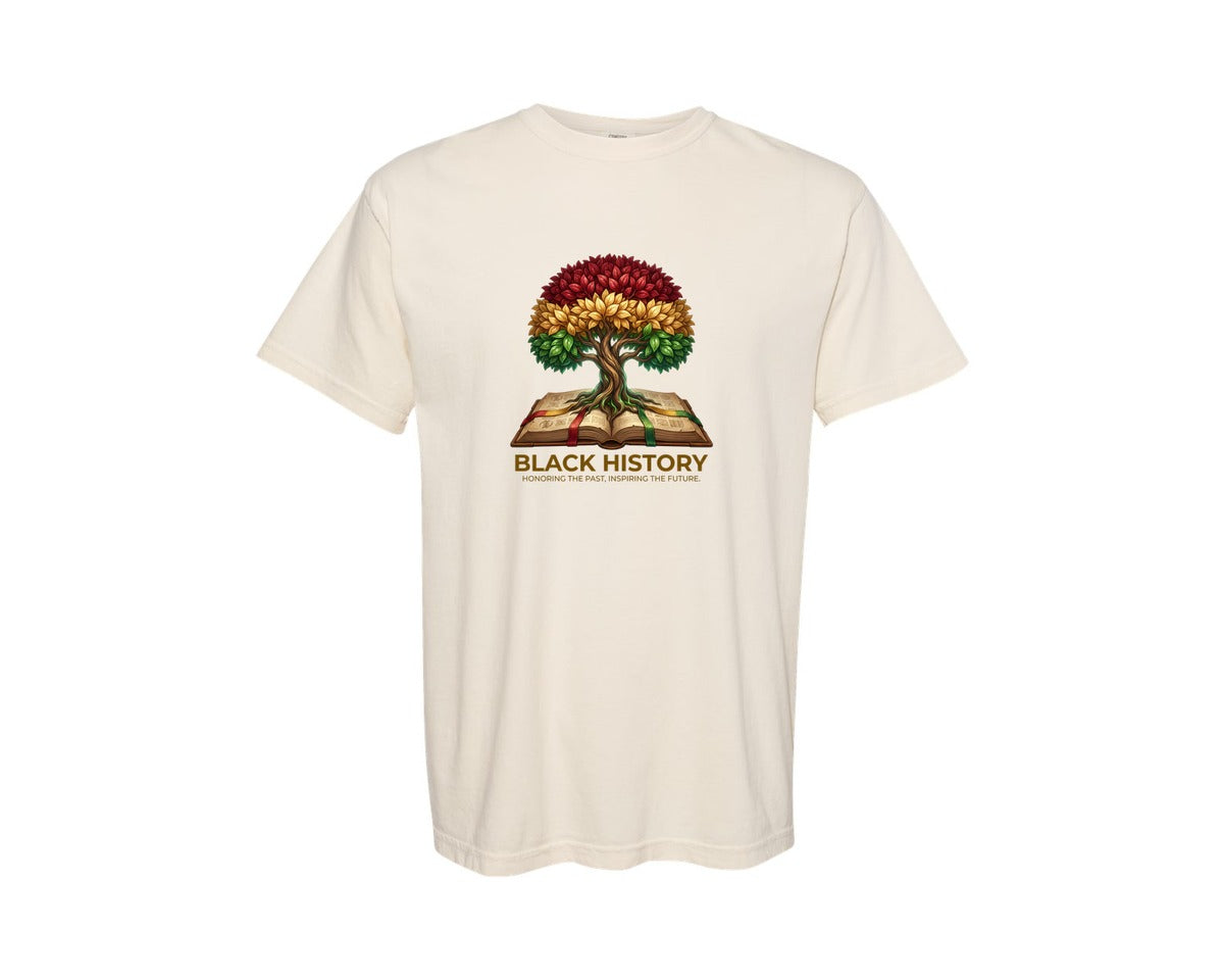 brand:Comfort Colors|color:Ivory|Black History Honoring The Past 7 Graphic T-Shirt