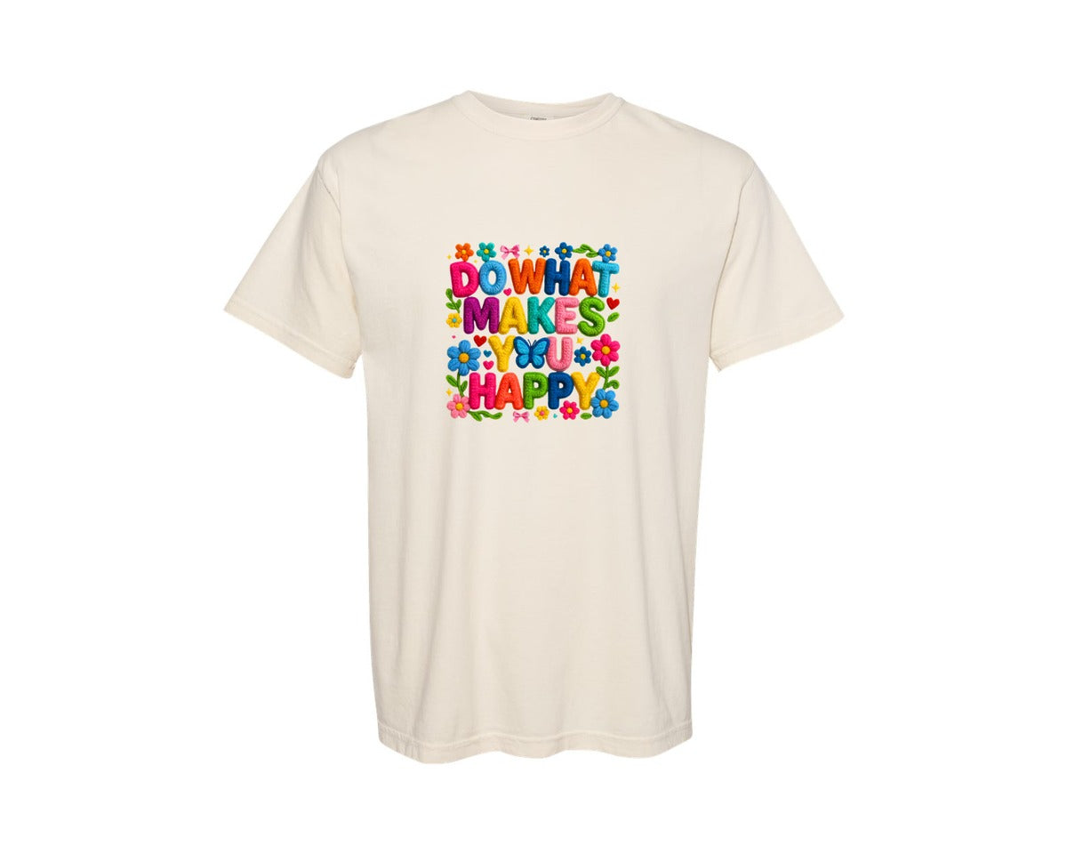 brand:Comfort Colors|color:Ivory|Yarn Mental Health Make You Happy Graphic T-Shirt