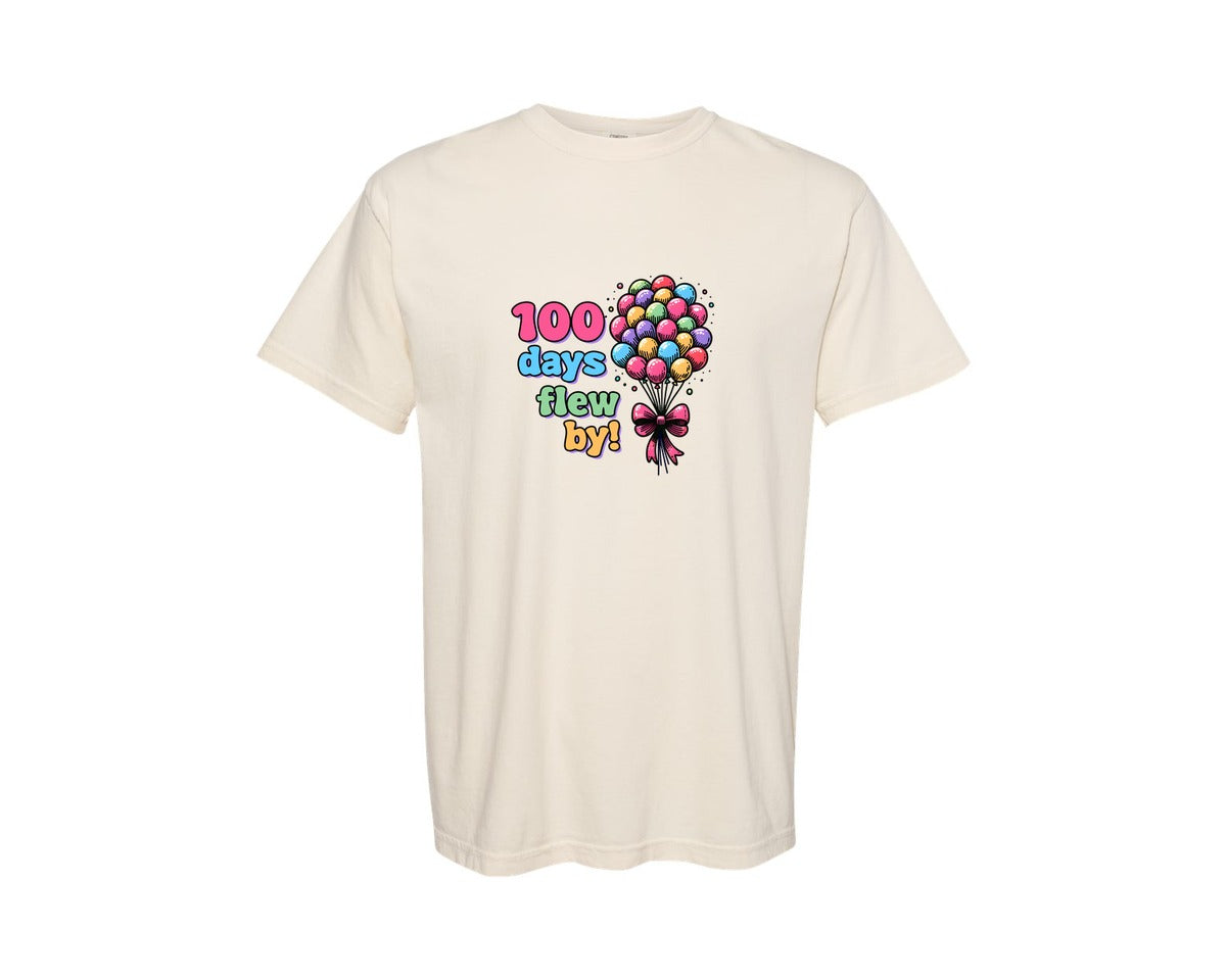 brand:Comfort Colors|color:Ivory|100 Day Of School 2 Graphic T-Shirt