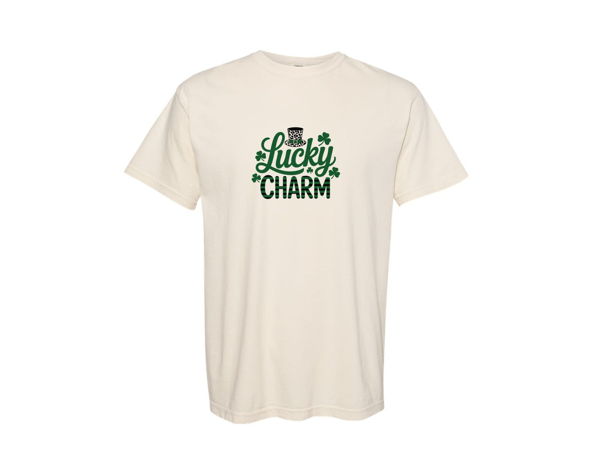 brand:Comfort Colors|color:Ivory|Lucky Charm St Patricks Day 9 Graphic T-Shirt